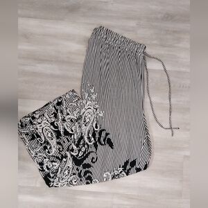 Black and White Striped Pants